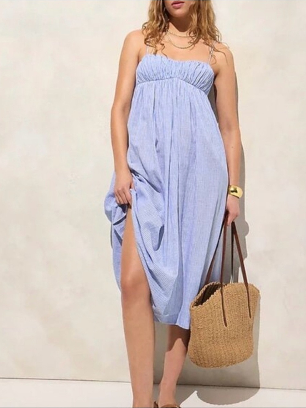 NWT J Crew Airy Gauze Empire waist dress - Picture 3 of 11